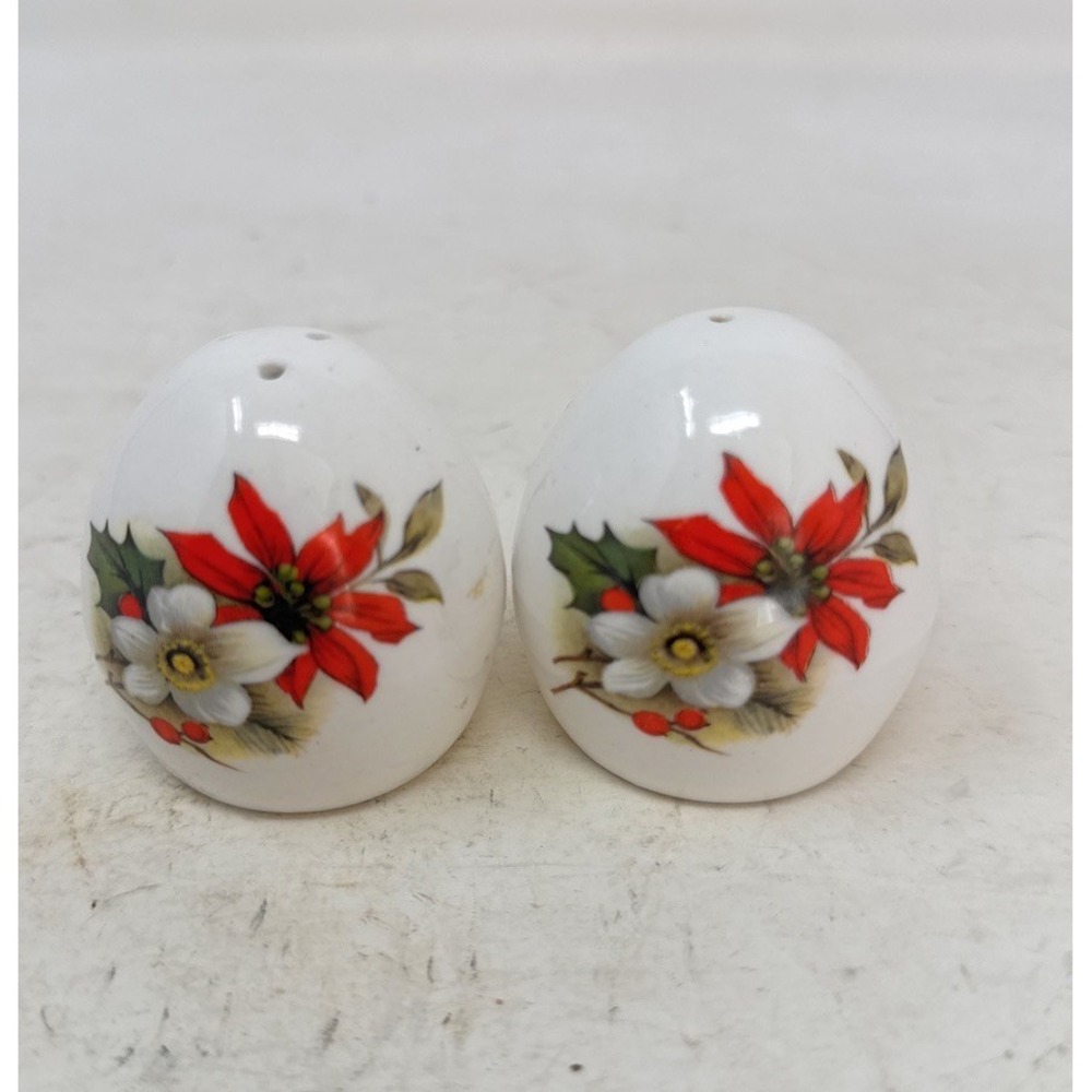 SANFORD Bone China Salt Pepper Shakers Floral